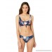 Splendid Women's Crop Bra Swimsuit Bikini Top Off Tropic Navy B07GKHQ8XH
